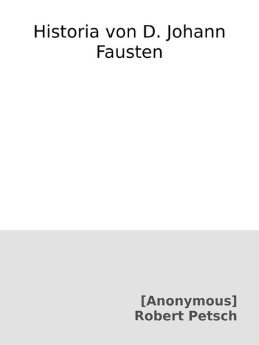 Historia von D. Johann Fausten