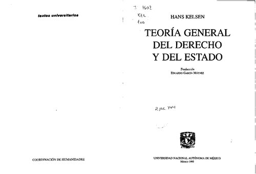 Teoria General del Derecho y del Estado