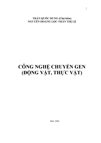 Công nghệ chuyển gen (động vật, thực vật)
