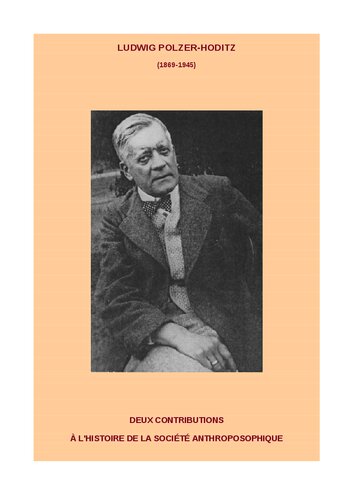 Deux contributions à l'histoire de la société antroposophique