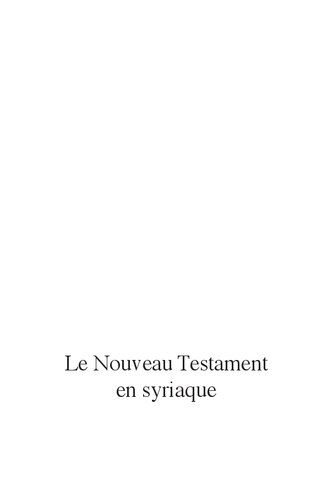 Le Nouveau Testament en syriaque