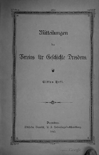 Dresden im Kriegsjahre 1809