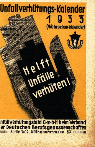 Unfallverhütungskalender 1933
