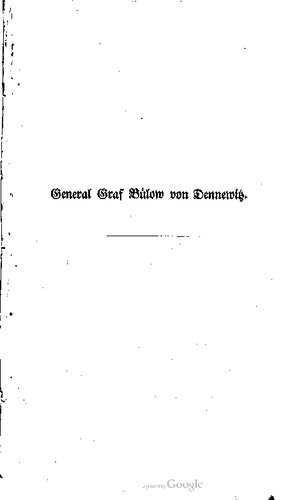 General Graf Bülow von Dennewitz in den Feldzügen von 1813 und 1814