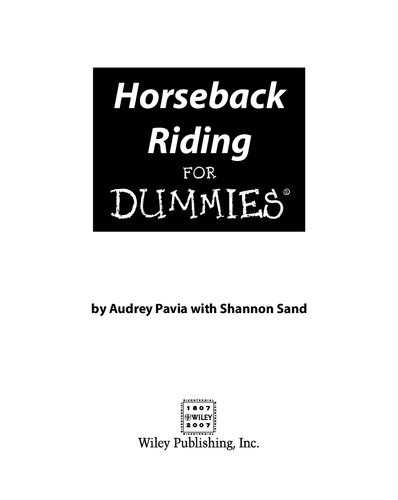 Horseback Riding For Dummies