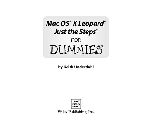 Mac OS X Leopard Just the Steps For Dummies