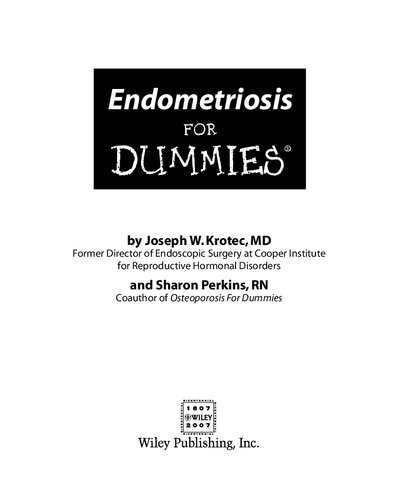 Endometriosis For Dummies