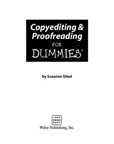 Copyediting and Proofreading For Dummies