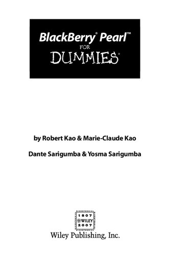 BlackBerry Pearl For Dummies