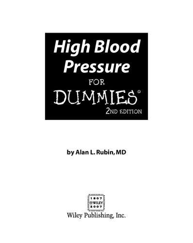 High Blood Pressure For Dummies