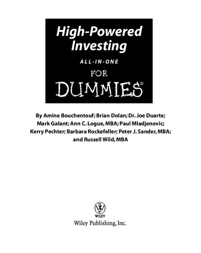 High-Powered Investing All-In-One For Dummies