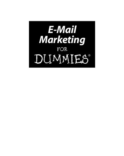 E-Mail Marketing For Dummies
