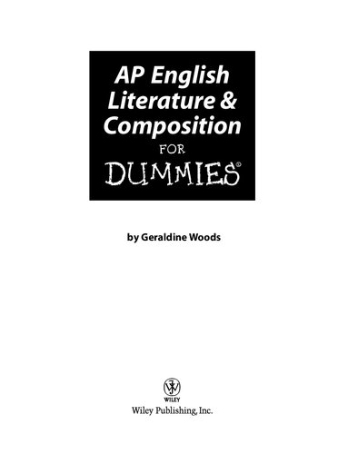 AP English Literature & Composition For Dummies