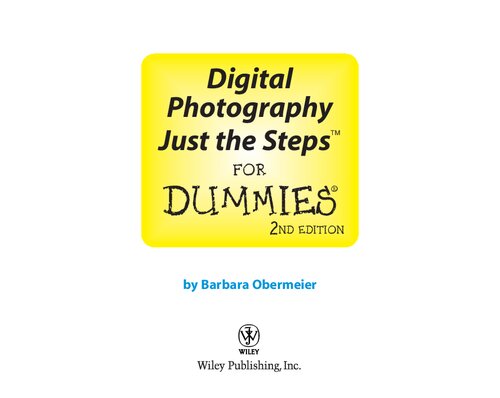 Digital Photography Just the Steps For Dummies