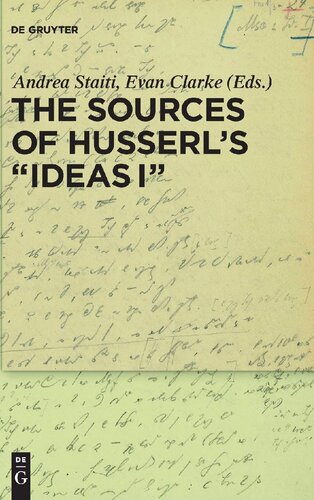 The Sources of Husserl’s 'Ideas I'