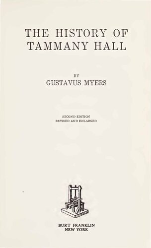 The History of Tammany Hall