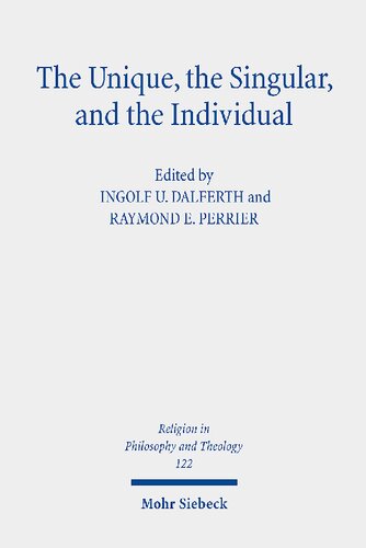 The Unique, the Singular, and the Individual: Claremont Studies in the Philosophy of Religion, Conference 2018