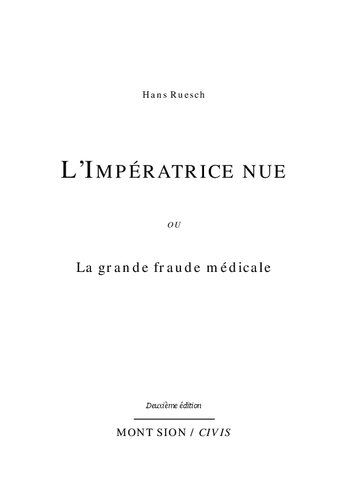 L'Impératrice nue, ou La grande fraude médicale