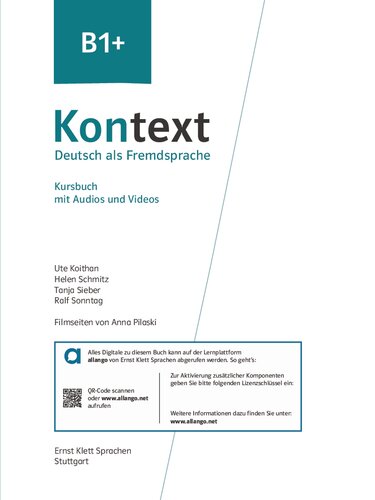 Kontext B1+ - Kursbuch mit Audios und Videos