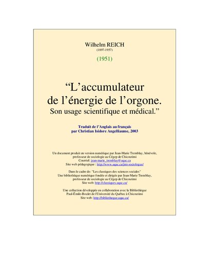 L'accumulateur de l'énergie de l'orgone