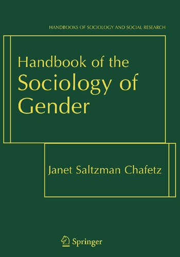Handbook of the Sociology of Gender (Handbooks of Sociology and Social Research)