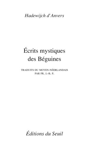 Écrits mystiques des Béguines