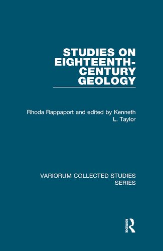 Studies on Eighteenth-Century Geology (Variorum Collected Studies)