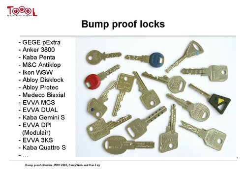 Bump Proof Locks