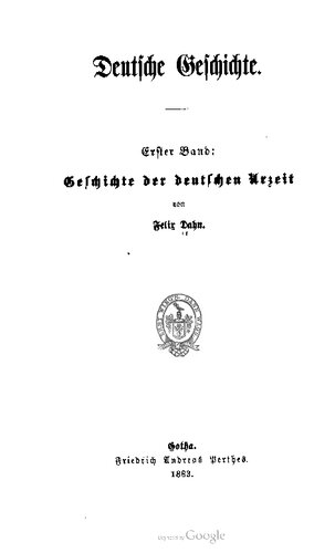 Deutsche Geschichte / Bis a. 476