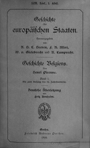 Geschichte Belgiens / Bis zum Anfang des 14. Jahrhunderts