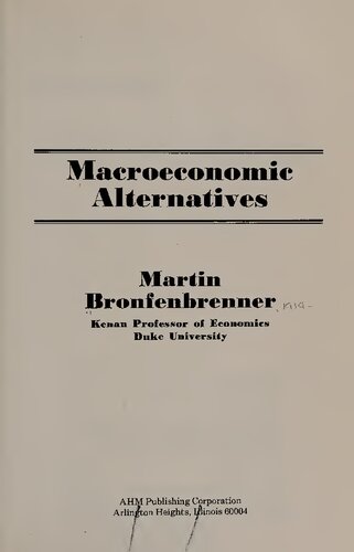 Macroeconomic Alternatives