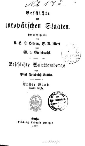 Geschichte Württembergs / Von 1268 bis 1496