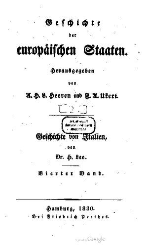 Geschichte der italienischen Saaten / Vom Jahre 1268 bis 1492