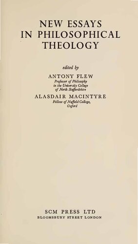 New Essays in Philosophical Theology