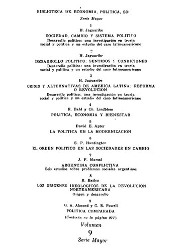 Politica comparada. Una concepcion evolutiva