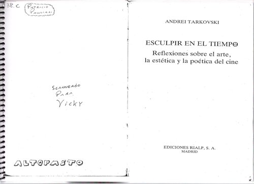 Esculpir en el Viento. Reflexiones sobre el Arte, la Estética y la Poética del Cine