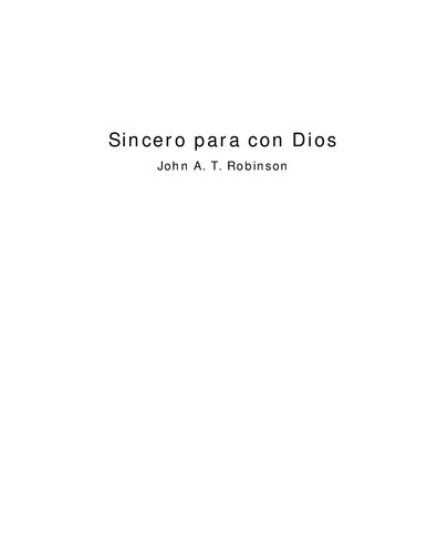 Sincero para con Dios