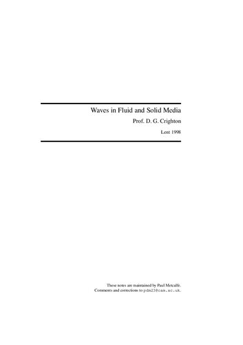 Waves in Fluid and Solid Media