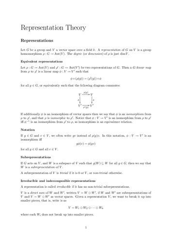 Representation Theory