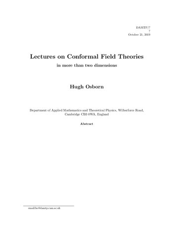 Conformal Field Theories