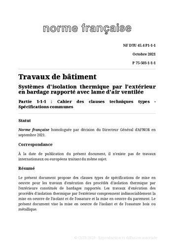 NF DTU 45.4 P1