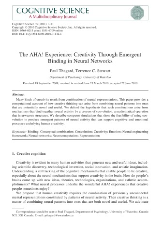 Cognitive Science - A Multidisciplinary Journal, Volume 35, Issue 1
