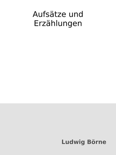 Aufsätze und Erzählungen