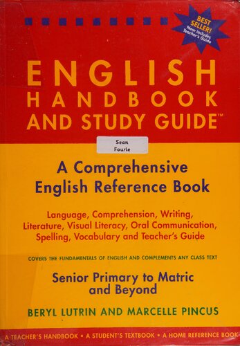 English Handbook and Study Guide: A Comprehensive English Reference Book
