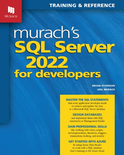 Murach's SQL Server 2022 for developers