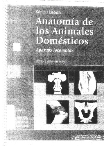 Anatomía de los animales domésticos. Tomo I: Aparato locomotor. Texto y atlas en color