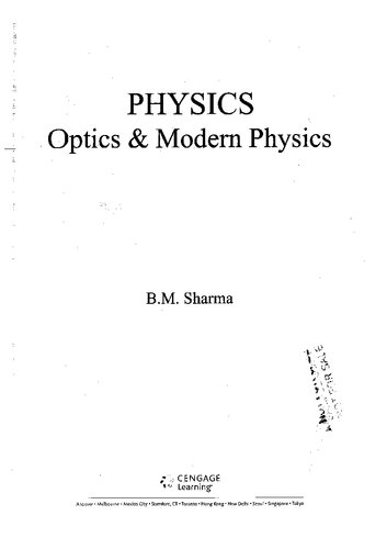 Cengage physics optics and modern physics