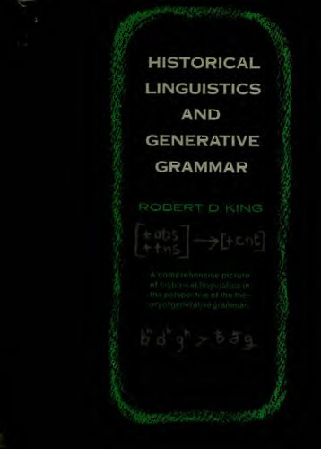 Historical Linguistics and Generative Grammar