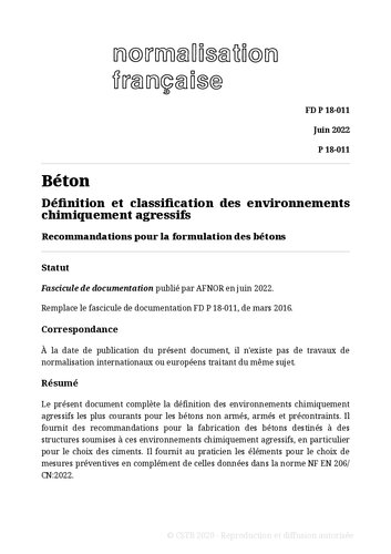 NF P18 - Bétons, granulats