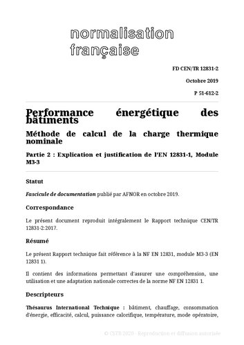 NF P52 - Chauffage central, compteurs d'énergie thermique